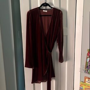 Babaton velvet wrap dress. Size L. VGUC